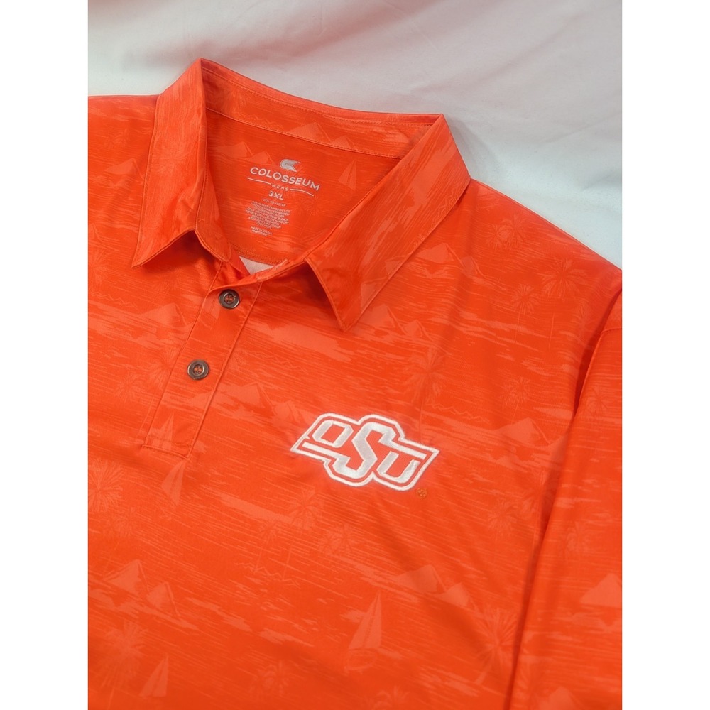 Oklahoma State Cowboys Polo Shirt Mens 3XL Hawaiian NCAA Football Colosseum